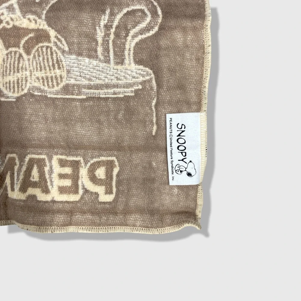 Peanuts Wash Cloth Unisex OS Tan Charlie‎ Brown Snoopy Cartoon Aesthetic